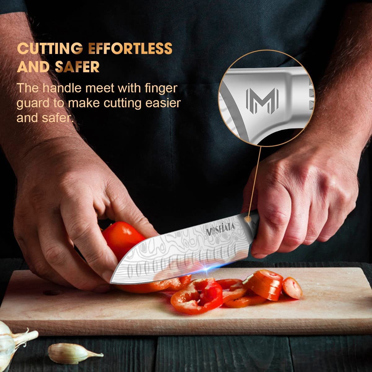  MOSFiATA Professional Chef Knife Set with German High