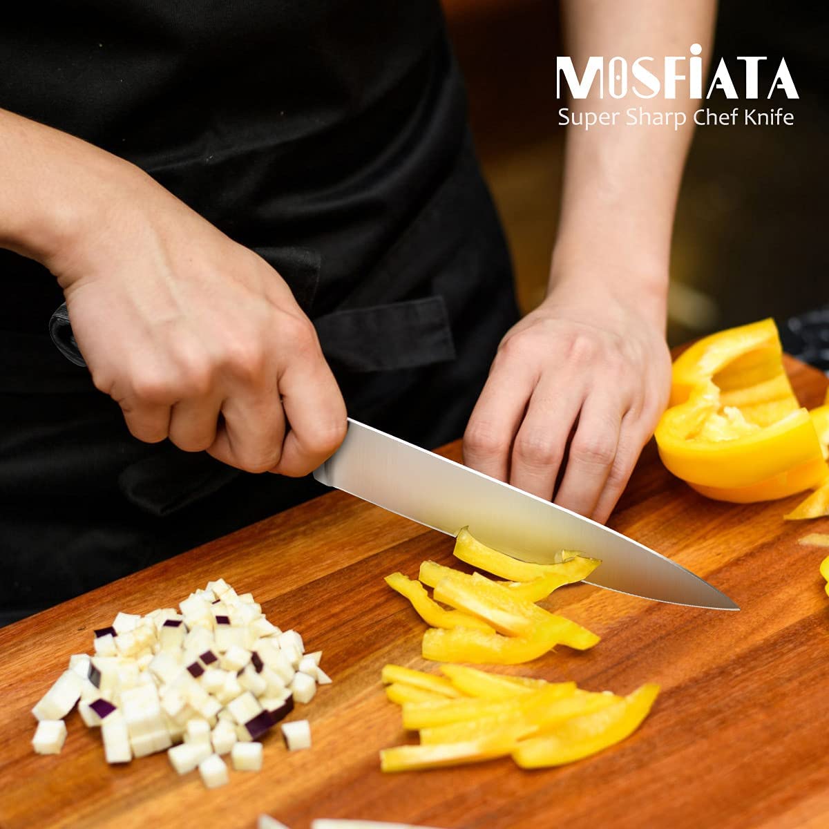 🔪 8-inch Full-Tang Kitchen Chef Knife by MOSFiATA - High…